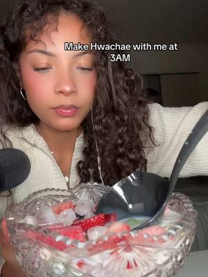 Making Hwachae bc Its 3 am and im severely dehydrated… 🌝 #asmreating #asmrcandy #kyohojelly #hwachae #mukbang #asmrfood 