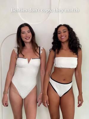 When your vibe is so in sync, you and your bestie click.🎀👙#fup #girl #bestie #girlhood #bikini #cupshe #beachvibes #beach #swimming #BeachReady #vacationvibes #onepiece #swimwear 