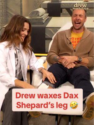 We’re a full-service kind of show 🤣 #drewbarrymore #daxshepard #wax #waxtok #armchairexpert 