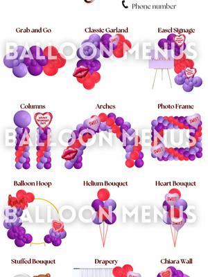 Visit us at our balloon menu shop  to check out our premade Vday Balloon Menu Collection! 💕 Link in bio 🎈 #vdaydecor #vday #ballooninstallation #balloontutorial #balloongarland #ballooncolumns #balloonbouquet #balloonsdecoration 