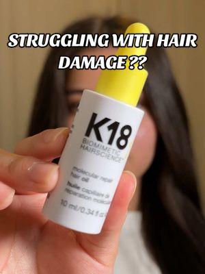 It doesn’t just mask the damage—it fixes it ✨ #HealthyHairHack #k18results #haircareessentials #RepairAndShine #hairglowup #haircare #healthyhair 