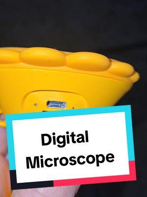 Replying to @undecided119 This kids microphone will keep your kids entertained and make them excited to learn.   It has a rechargeable battery and also takes pictures.  Grab it in the tiktok shop #kidsmicroscope #digitalmicroscope 