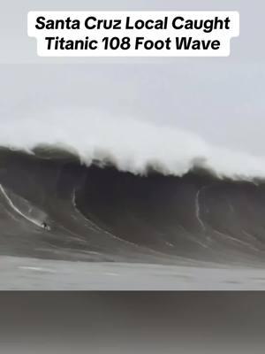 A Santa Cruz local caught this massive 108 foot wave near Half Moon Bay, possibly making it the largest wave ever surfed in history. 🎥: Bay Area State Of Mind #weather #ocean #wave #surfing #bayarea #sanfrancisco #santacruz #halfmoonbay #fyp 