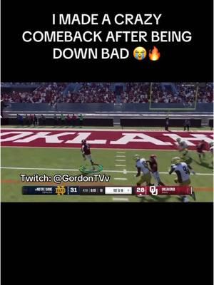 This was a crazy game 🔥‼️ . . . #oklahomafootball ##footballvideogames#ncaa25gameplay#footballvideogamesordontvv #oufootball #easportscollegefootball #fyp #fyppppppppppppppppppppppp 