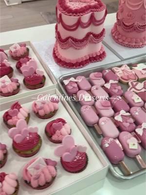 Galentines themed bday desserts! #ValentinesDay #galentinesday #galentinesparty #valentinesdessert #dessert #customcookies #cakedecoratingvideos #tiktokpartner 