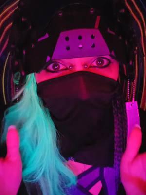 You see this look on my face?! @Corrupted_LYCAN #fyp #viralvideo #cosplay #occosplay #SN2 #cyber #cgrus #leader #cybergearregiment #blacklight #uvlight #uvmakeup #glow #glowqueen #chaossquad🍣🔥 #sushi_n3k0🍣 #sushi_n3k0 