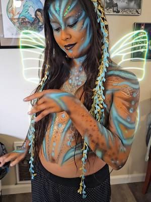 watch to the end to see the mermaid fairy 🧚‍♂️🧜‍♀️ feat @Sura  bodypaint by @lana_chromium #recommendations #mermaid #arttok #makeuptransformation #lanachromium 