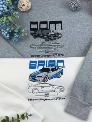 🏎️💨Fast cars, fearless hearts, unbreakable bond🏁🔥 #brian #dom #toretto #brianoconner #paulwalker #fastandfurious #thefastandthefurious #toofasttoofurious  #dominictoretto #briananddom #friendship #domtoretto #matchingset #matchingsweatshirts #matchinghoodies #embroideredsweatshirt #embroideredhoodie #embroiderysmallbusiness #matchingsweatshirts #embroidery #couplegoals