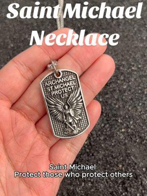 🧚🏽‍♂️Holy Michael, The Archangel necklace, protects people from evil and brings good luck🤞 #faithheart #faithheartjewelry #fyp #holidayhaul #holidaytiktok #fypシ゚viral #trending #stainlesssteeljewelry #onthisday #giftideas #necklace #saintmichael #tiktoknewtrend #protection 