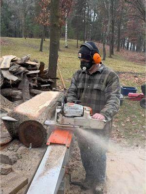 Woodworking with maple is so enjoyable! Woodworkers love it because it finishes silky smooth, has nice neutral tones, and is very durable. These maple slabs will be used for woodworking projects such as charcuterie boards, signs, cribbage boards, cutting boards, and more! The finished woodworking projects from these maple slabs will elevate anyones home decor and kitchen decor.  I chainsaw milled this maple log with my Stihl MS 661, Logosol F2+, and a ripping chain from @Granberg International. I protected my lungs with the RZM3 from @RZ Mask. Shop Granberg and RZ Mask’s websites and use my code to save money. Code- foxridgeslabs  #woodwork #woodworking #woodworker #maple #liveedge #chainsawmill #sawmill #satisfyingvideo 