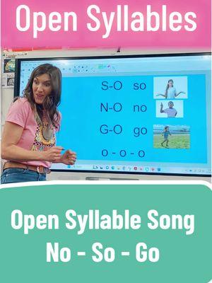 Use songs to teach open syllables!! No, so, go! #no #go #so #opensyllables #mrssmithscatchysongs #spelling #spellingsong #catchysong #learnenglish #readenglish #english #learnenglishdaily #kindergartenteacher #sightwords #teacherteaching #englishteacher #teachertok 