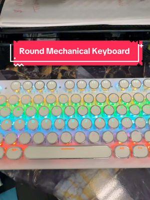 Round Mechanical Keyboard #mechanicalkeyboard #keyboard #computer #dealsforyoudays #dealsforyoudays #fyp #foryou #keyholmes #TikTokShop #summersale #tiktokmademebuyit #trending #musthave #viral  #giftideas 