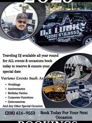 ITS 2025 AND WE ARE TAKING ALL BOOKINGS FOR ALL YOUR AWESOME AND AMAZING EVENTS 🎶🎵🎧 208-616-9553#oldschool #funkmusic #oldiesbutgoodies #208 #treasurevalleyidaho #carshow #tejano #parties #cuntrymusic #Cumbia #weddings #grandopening #parties 