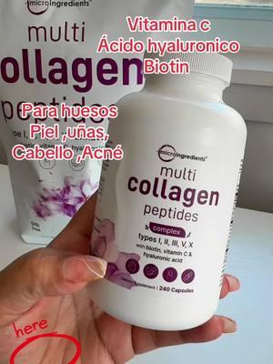 Multicolageno peptides #colageno #collagen #collagenpeptides #vitaminc #acidohialuronico #microingredients  #cabello #huesos #piel #acne #capsulas #skincare #deals #ofertas #TikTokShop #holidayhaul #holiday 