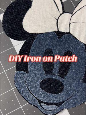 DIY Minnie Mouse Denim iron on patch. #fyp #DIY #ironpatch #minniemouse