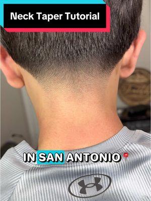 Neck Taper Tutorial💈 Located in 📍San Antonio, TX. Tap the link in my bio to schedule with me today! Comment what yall want to see next and like and follow for more content‼️ #barber #sanantonio #sanantoniobarber #taper #haircut #barbertutorial #necktaper #fyp 