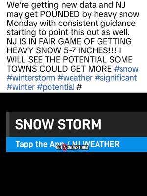 New Jersey Expecting Snow Storm on Monday with 4 to 6 inches of Snow possible. Some NJ Towns could expect more. Keep checking the weather reports for updated projections. #NJ #weather #Snow #snowstorm #winter #winterstorm #newjersey #potential #news #travel #blizzard 