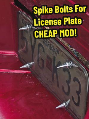 Upgrade your boring license plate with these aluminum license plate bolts! #spikebolts #60titan  Universal license plate Spike bolts hardware custom  cheap truck mods cheap car mods 