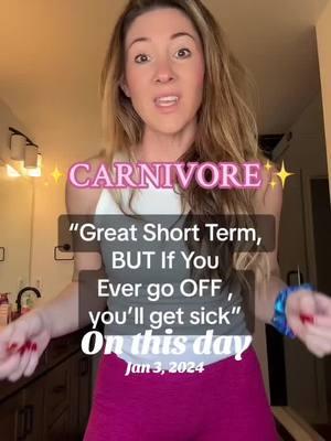 #onthisday Listening to my own advice! . Going off CARNIVORE really isn’t worth it, . #worldcarnivoremonth #carnivorewomen #carnivorecommunity #carnivorediet #carnivore 