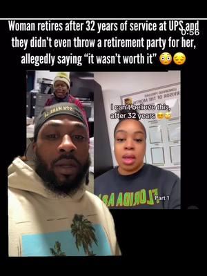 #greenscreenvideo #greenscreen #storytime #ups #32years #sadstory Woman retires after 32 years of service at UPS and they didn't even throw a retirement party for her, allegedly saying "it wasn't worth it" 