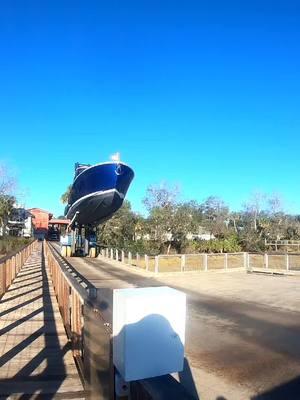 Friday At the Marina #saltlife #pierpressure #captins #southcarolina #tiktok #splash #boats #marinetechnicians #marina #dockside #omg #iamcold #travellift #foryou #forklift 