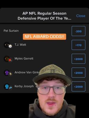 #greenscreen NFL AWARD ODDS!! #broncos #steelers #bills #ravens #nfl #football #SportsUpdate #GameDayRecap #238 #238cards #redzone 