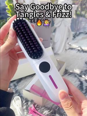 Say Goodbye to Tangles & Frizz! 🔥💇‍♀ | The Ultimate Heated Grooming Brush for Smooth, Shiny Hair ✨ #HeatedBrush#HairGoals#FrizzFree#SmoothHair#HairCareEssentials#HeatBrush#HairTransformation#BeautyGadgets#ShinyHair#FrizzControl#EffortlessStyle#HairLove#HairRoutine#SalonResults#QuickStyle#1 #TikTokShop #tk #py #pfy #fyp #2025 