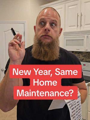 Drop a comment if you realize why Matt's list of New Year's resolutions is so long. 😏 #NYE #NewYear #NewYou #NewYears #NewYearsResolutions #hometok #CleanTok #2025 #howto #DIY #howtoclean #viralcleaning #homerepairs #homerepair #homemaintenance #homeimprovement #Home #diyhome #homediy #fyp #foryoupage