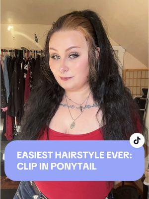 I love how it looks so natural and makes it look like you tried when you don’t want to 🖤 #clipinponytail #updo #easyhairstyles #lazyhairstyles #clipinextensions #styleinspo #hairtutorial #TikTokShopLastChance #TikTokShopNewYearNewAura #spotlightfinds 