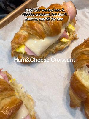 A quick & easy breakfast 🥐😋 #breakfast#easybreakfast#croissantsandwich#busymombreakfast#breakfastideas