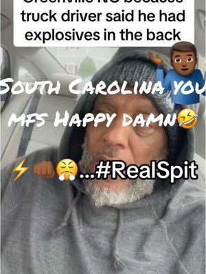 Trucker is stopped for having no tags on tractor trailer and then proceeds to tell officers there’s a explosive device in truck #realspit #tractortrailer #driver #notags #greenvillenc #troopers #bomb #device #f #fyp #foryou #highwayshutdown 