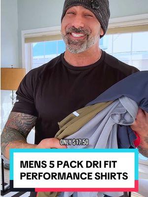 Sale EXTENDED on this 5 pack of men’s dri fit performance shirts for only $17.50! Do not wait! Grab your 5 pack of sport shirts now! . . #drifit #shirtsformen #tshirt #menstshirt #mensshirt #performanceshirts #athleticshirts #gymshirt #workoutshirt #workoutgear #treasurefinds #ad #TikTokShopHolidayHaul #GiftGuide #spotlightfinds #TTSDelightNow #giftideasforhim  #giftideasforher #TTSLevelUp #TikTokShopLastChance #TikTokShopNewYearNewAura #TikTokShopCreatorPicks 