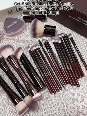 Lowest price I have seen on these makeup brushes! #maange #maangebrushes #makeupbrushes #makebrushset #TikTokShop 