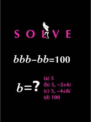 Can you solve for “b” in this equation? #mentalmath #mathchallenge #algebra #collegemath #mathteacher 