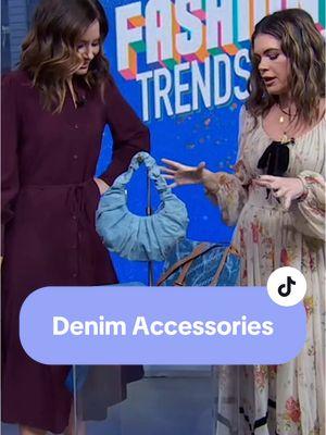 We'll forever love a denim-on-denim ensemble, and now we're incorporating denim accessories into our wardrobes, too. Opt for everything from a denim satchel to a denim crossbody bag and beyond 👖 #shopgma #goodmorningamerica #denim #y2k 