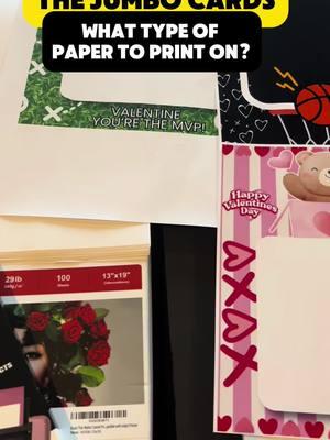 Let’s talk about WHAT to print the jumbo cards on….#custom #DIY #jumbocards #valentine #ValentinesDay #crafts #crafters 