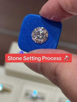 Crafting perfection, one step at a time. ✨ Watch as we bring a round diamond to life through the intricate stone setting process. 💍 #craft #ring #timelessbeauty #diamond 