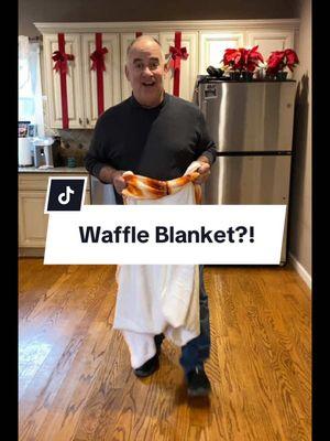 Who wouldn’t love this waffle blanket?! #waffles #waffleobsessed #newyearnewaura #waffleblanket #burritoblanket #foodblanket 