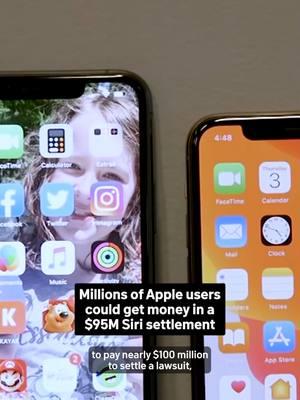 Have you ever used Siri on your iPhone, iPad or other Apple device? If so, you could get money as part of a settlement worth $95 million. Read more at the 🔗 in our bio. #siri #apple #applesettlement #money