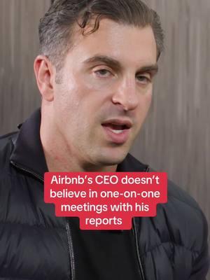 Airbnb CEO Brian Chesky doesn’t believe in one-on-one meetings. #airbnb #brianchesky #leadership #ceo #success #Fortune #leadershipadvice #successmindset #management #business #advice #founder #successstory 