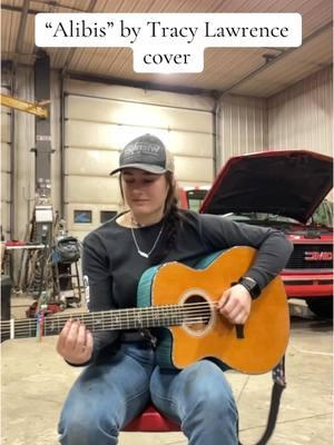 This song❤️ #alibis #tracylawrence #coversong #cover #country #countrymusic #shop #gmc #chevy #guitar #acoustic #singer #songwriter #classiccountry #music 