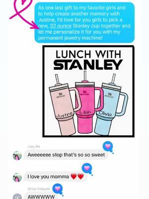 Today we had “LUNCH with Stanley”. Why can’t we have experiences and THINGS?!?! Girls just want to have fun!!!  @Stanley Brand @DICKS Sporting Goods #Stanely #StanleyCup #MakingMemories #Experience #PermanentJewelry #Charms #CharmIt #Accessorize #SoFun #TheGirls #Charmed #DrinkWater #GirlsJustWannaHaveFun #Hydrate #CindyLauper