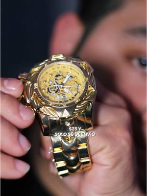 Reloj muy llamativo para ocasiones especiales para hombre estilo dorado #relojautomatico #relojelegante #relojeria #relojes #invicta #relojesdelujo 