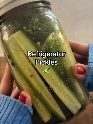 Homemade refrigerator pickles 🥒 🤤 #asmr #asmrsounds #homemade #pickles #EasyRecipe #foodtiktok 