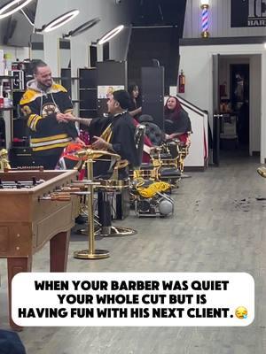 When your barber was quiet  your whole cut but is  having fun with his next client.😪 It’s a lonely 2025🤷🏽‍♂️🥹🤣 #iconbarbershop #fresno #fresno559 #fresnocalifornia #funnyvideos #fresnobarbershop #fresnobarber #jessthebarber #funnybarbers #youngbarber #fypage #fyp #fypシ゚viral #viral #viralvideo #foryoupage #entrepreneur # @Cubacutz1 @Jodysunnyxity_🏆☀️🦍✨ 