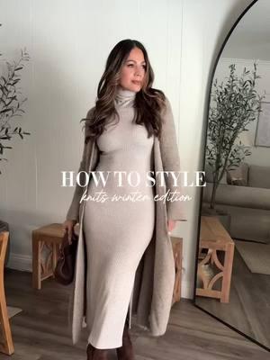 HOW TO STYLE:  knits winter edition 💙❄️ Dont put the skirts and dresses away yet! Let’s recreate them for winter! Which one is your favorite?!❤️  🛍️To shop: ⬇️ Click link in bio to shop! It will take you directly to my website where you can choose where to shop for the links!  #whattowear #outfitinspo #casualoutfits #getreadywithme #foryourpage #ltkstyletip #fashiontiktok #styletips #styleinspo #styletiktok #grwm #ltkseasonal #fashion #grwm #dresstoimpress #dresses #dressup #clothes #outfitinspo #outfitideas  