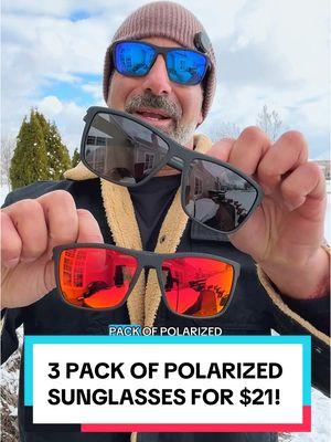 Grab these 3 packs of Polarized Sunglasses for only $21! These sunglasses are for men and women. Lightweight, durable, spring loaded hinges! . . #FolifulEyewear #turbopep  #Sunglasses #fashioneyewear #sunglass #eyewear #eyewearfashion @Foliful Eyewear #polarized #polarizedsunglass #CapCut 