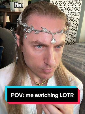 POV: Me watching the Lord of the Rings trilogy 🧝🏻‍♂️ Do you dress up as Legolas or Galadriel to watch LOTR? #lordoftherings #lotrcosplay #legolas #ringsofpower 