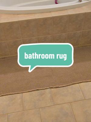 I have been wanting a single rug in front of this tub for YEARS!!! This one is so soft and I love the waffle texture of it.  #bathroomdecor #bathroomrug #bathroomaccessories 