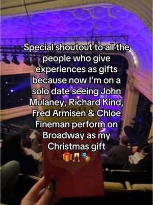 2025 In: going on more solo dates 2025 Out: giving gifts & not experiences #nyc #allin #broadway #johnmulaney #solodate #2025 #gift #present #experience #inspo #fredarmisen #richardkind #chloefineman #christmasgift 